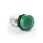 Emas MBSD024Y 24V AC/DC Yeşil Düz Cam Led'li Monoblok Sinyal Lambası