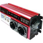 Ematcrt 12V 2000W Modifiye Sinus Inverter Araç ve Güneş Enerjisi Uyumlu, Çift Usb, Çift Priz ve Çakmaklık ( Lisinya )