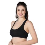 Emay 1424 Modal Cotton Sporcu Büstiyer - Siyah - M