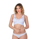 Emay 181B Dantelli Toparlayıcı Beyaz Cotton Sütyen