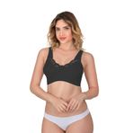 Emay 181B Dantelli Toparlayıcı Siyah Cotton Sütyen