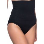 Emay 2009 Seamless Yüksek Bel Double Slip Siyah Kadın Korse