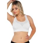 Emay 4027 Seamless Tül Pedli Toparlayıcı Beyaz Kadın Sütyen Korse