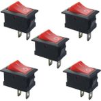 Emay Center 5 Adet - On-Off Anahtar Kırmızı, KCD1-101, Mini Aç Kapa Anahtar - 1 Adet