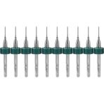 Emay Center Pcb Matkap Ucu 0.6 mm Tungsten Mikro Karbür 10'lu 18 Shank Spiral Flüt - 0,6 mm