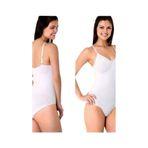 Emay Dikişsiz Desenli Slip Body Lohusa Korse, Beyaz, XL