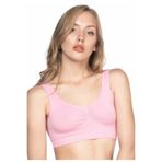 Emay Dikişsiz Kalın Askılı Büstiyer, Pembe, XL