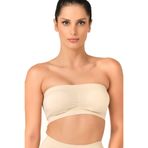 Emay Kadın Bej Seamless Straplez Pedli Sporcu Bustiyer Ten, TEN, S