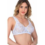 Emay Kadın Beyaz Toparlayıcı Minimizer Dantelli Sütyen, BEYAZ, 90B
