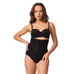 Emay Kadın Siyah Hamile Yelek Agraflı Lazer Slip Lohusa Korse, Siyah, 2XL