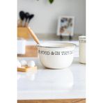 Emaye Karıştırma Kabı (Mood Serisi) - Krem - 22CM