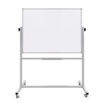 Emaye Yüzey 360° Dönerli Mobil Yazı Tahtası 90X120cm Beyaz