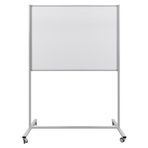 Emaye Yüzey Mobil Yazı Tahtası 90X120cm Beyaz