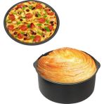 Emayeci 20.5 cm Xl Air Fryer Sulu Yemek Tenceresi ve Pizza Tepsisi 2'li Set