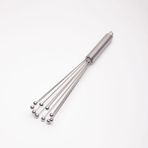 EMAYlab Ayarlanabilir Paslanmaz Çelik Metal Boncuk Top Uçlu Sos Karıştırıcı ve Yumurta Çırpıcı