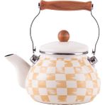 Emaylab Beige Emaye Kettle - Krem Rengi