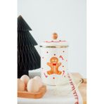 Emaylab Merry Yılbaşı Özel Emaye Dev Boy Kapsül Kavanozu , Çok Amaçlı Kavanoz - Krem Rengi