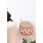Emaylab Merry Yılbaşı Özel Krem 16 cm Emaye Tava