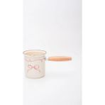 Emaylab Rebel Bow Ahşap Saplı Emaye Cezve (500ml - 6 Kişilik) - Bej
