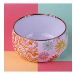 EMAYlab RETRO HİPPİ 18 cm Dekoratif Emaye salata kasesi, sunum kasesi,