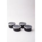 EMAYlab Star Emaye 4’lü Kapaklı Kase Çerezlik, Kahvaltılık, Reçellik, Zeytinlik, Sunumluk Seti 8cm 200 ml