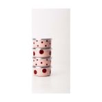 Emaylabxpeppythings Cherry Emaye 4’lü Kapaklı Kase Çerezlik, Kahvaltılık, Reçellik, Zeytinlik, Sunumluk Seti 8cm 200 ml