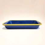 Emayra Emaye Meze Tabağı Kobalt F.yeşil 27 x 19 cm