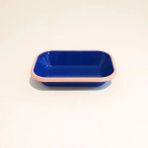 Emayra Emaye Meze Tabağı Kobalt Pembe 17 x 12 cm