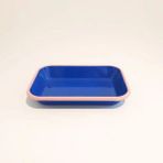 Emayra Emaye Meze Tabağı Kobalt Pembe 22 x 16 cm