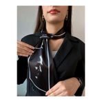 EMAYS DESIGN Atatürk İmzalı Ay Yıldız Tasarımlı Kravat Eşarp Fular