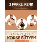 Emba Butik Kalın Askılı Pedsiz Toparlayıcı Sütyen Korse Spor Sütyen Büstiyer Üçlü Set (Siyah Beyaz Ten) 3 Lü