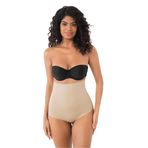 EMBA KORSE Dikişsiz İnceltici Toparlayıcı Lazer Kesim Yüksek Bel String Tanga (TEN RENGİ, 2XL-3XL)