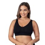 EMBA KORSE Kalın Askılı Pedli Göğüs Dikleştirici Sütyen Spor Sütyen, Toparlayıcı Büstiyer, Yarım Atlet (SİYAH, L-XL)