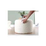 Emba Luxury Focus 40Cm Tedy Puf Yuvarlak Puf Orta Sehpa