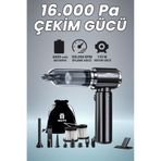 Embatech 16.000 Pa Güçlü Vakumlu ve Üflemeli Ev Ofis Araç Süpürgesi Güçlü El Süpürgesi Şarjlı Çok Fonksiyonlu