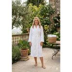 Embays Collection Şal Yaka Bornoz ,bukle Bornoz, %100 Pamuklu ,hamam Sauna Bornoz Kadın / Erkek Unisex Bornoz - Beyaz - 2XL