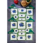 EMBazaar 17 Parça 6 Kişilik Mavi Nefes Serisi Premium Kahvaltı Takımı/Kahvaltılık Set/Sunum Pasta Tabağı