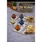 EMBazaar 6'lı Bi kahve Metal Kahve Sunumluk,Kare Kahve tepsisi,Tepsi,Hediyelik,Tepsi,İkram Seti