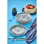 EMBazaar 6'LI Kiraz Bahçesi Serisi Full Desen Pasta Sunum Tabağı,Meyve Tabağı,Kahvaltı Servis Tabağı,Pasta Tatlı Tabağı,Hediyelik Set
