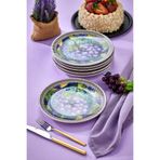 EMBazaar 6'LI Üzüm Bahçesi Serisi Full Desen Pasta Sunum Tabağı,Meyve Tabağı,Kahvaltı Servis Tabağı,Pasta Tatlı Tabağı,Hediyelik Set