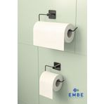 EMBE Yapışkanlı Tasarım Siyah Rulo Kağıt havluluk Peçetelik Wc Kağıt Askısı Tuvalet kağıdı askısı 2li set