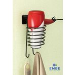 EMBE Yapışkanlı Vidalı Siyah Fön Makinası Askısı Saç Kurutma makinesi Tutacağı Fön Makinesi Askı Aparatı