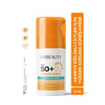 Embeauty Akneye Eğilimli Yağlı Cilt Tipleri Için Özel Yüksek Korumalı Yüz Güneş Kremi SPF50+ 50 ml