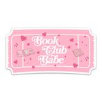 EMBLAZIFY (3 Adet) Kitap Kulübü Babe Bilet Çıkartması, Sevimli Kitap Sevgili Çıkartmaları Vinil Su Geçirmez Çıkartmalar Kindle Tablet Dizüstü Bilgisayar Su Şişesi Telefon Kılıfı için, Romantik Çıkartmalar Okuma