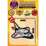 Embory Ütü ile Yapışan Arma Yama, Nasa Mekik (4 Adet) Ütüyle Yapışan Nakış Dokuma Aplike Patch
