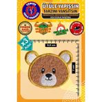 Embory Ütü ile Yapışan Arma Yama, Peluş Teddy Ayı (3 Adet) Ütüyle Yapışan Nakış Dokuma Aplike Patch