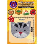 Embory Ütü ile Yapışan Arma Yama, Sevimli Kedi (4 Adet) Ütüyle Yapışan Nakış Dokuma Aplike Patch