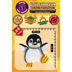 Embory Ütü ile Yapışan Arma Yama, Şirin Penguen (4 Adet) Ütüyle Yapışan Nakış Dokuma Aplike Patch