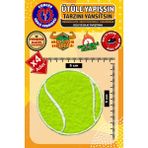 Embory Ütü ile Yapışan Arma Yama, Tenis Topu (4 Adet) Ütüyle Yapışan Nakış Dokuma Aplike Patch