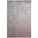 Emboss Jr 67 Pink Modern Desen Yeni Zellanda Yünü Ve Viskon El Dokuması Halı, Pembe, 80 x 150